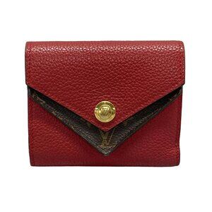 LOUIS VUITTON Portefeuille Double V Compact Ruby Monogram - 325-090125